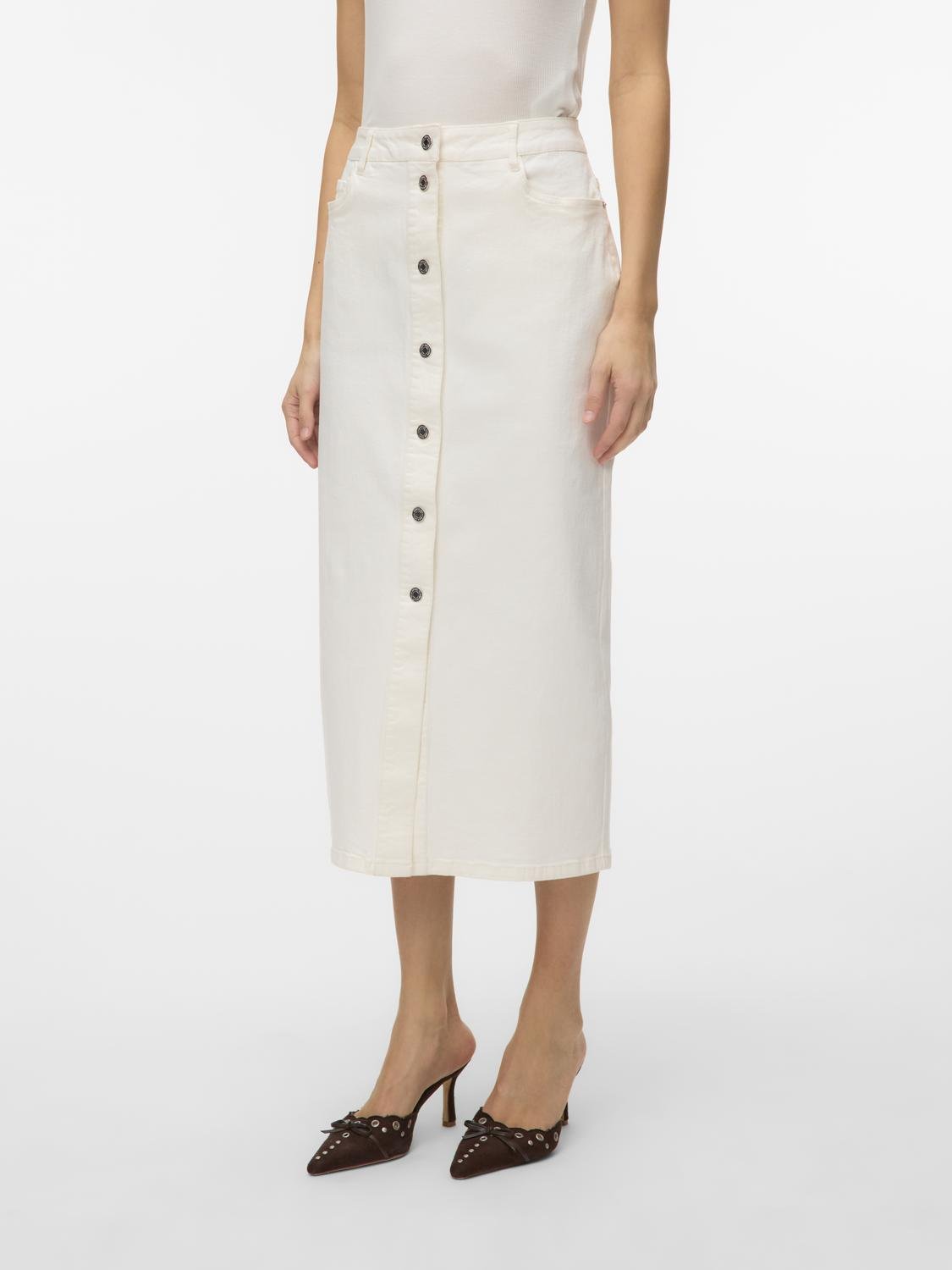 VMWILD Long Skirt - Snow White - VERO MODA & VILA Bergvik